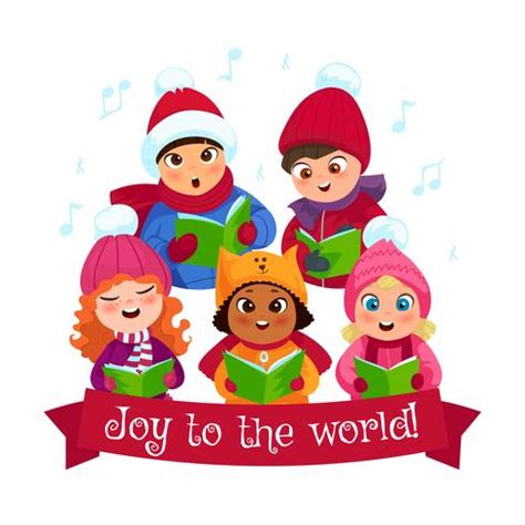 Caroling kids composition 471427 Vector Art at Vecteezy