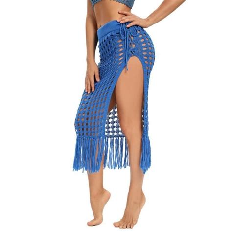 BLOOMER CACHE COUCHE Jupe De Bikini Creux Tassels Dames Mesdames Sexy Bandage Couvre Jupe Pour