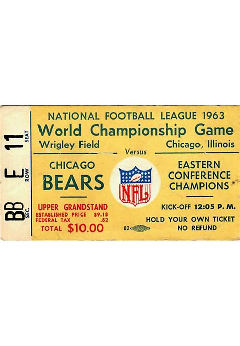 Lot Detail - 1963 NFL World Championship Game Ticket Stub