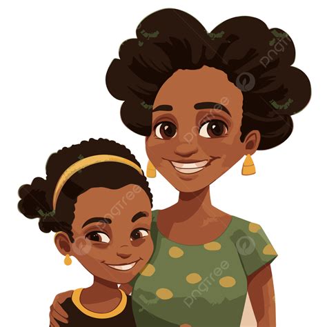 Black Mother And Daughter Art