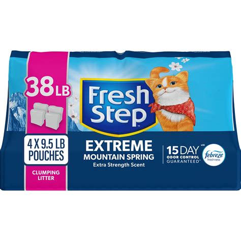 Fresh Step Extreme Scented Clumping Cat Litter with Febreze, Mountain ...