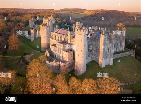 Arundel Castle Arundel West Sussex England United Kingdom Bird Eye