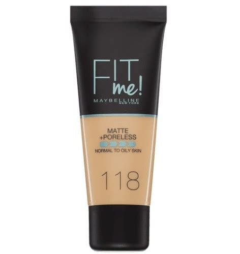 Maybelline Fit Me Matte Poreless Foundation Matujący Podkład Do Twarzy 118 Nude 30ml P1