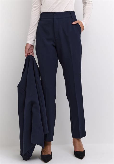 My Essential Wardrobe The Tailored Straight Broek Baritone Blue