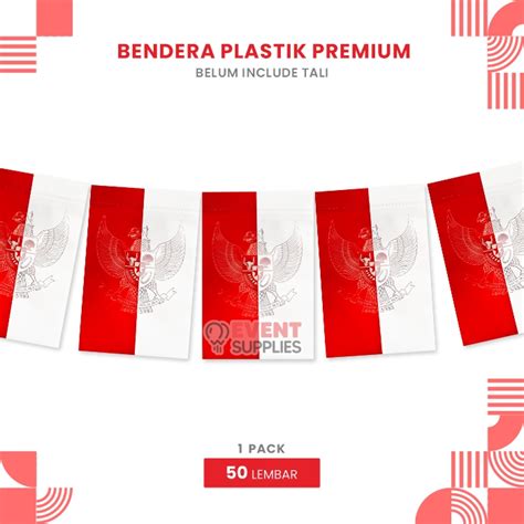 Jual Promo Bendera Plastik Premium Garuda Merah Putih Hut Ri