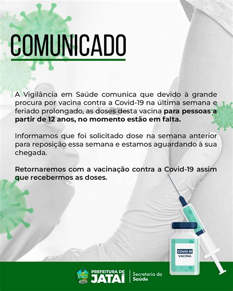 Comunicado Vacina O Covid Prefeitura De Jata