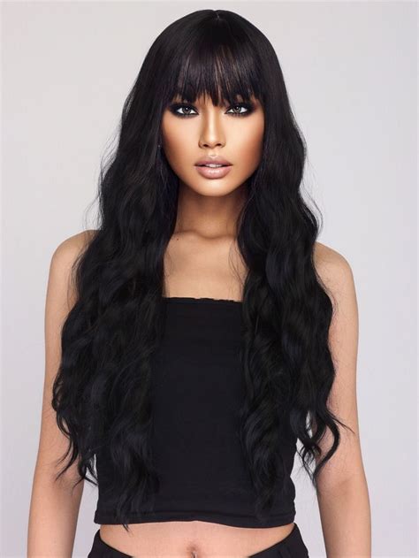 Full Bangs Long Hair Black Hair Bangs Blonde Hair Black Girls Black