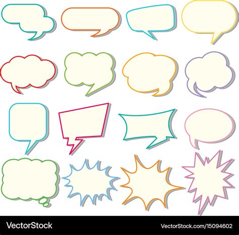 Speech bubble templates on white background Vector Image