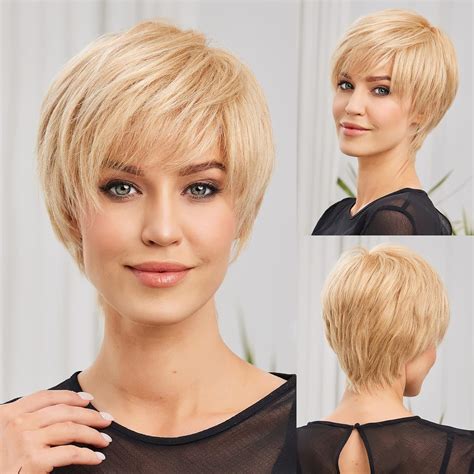 Amazon HAIRCUBE Short Strawberry Swirl Blonde 100 Human Hair