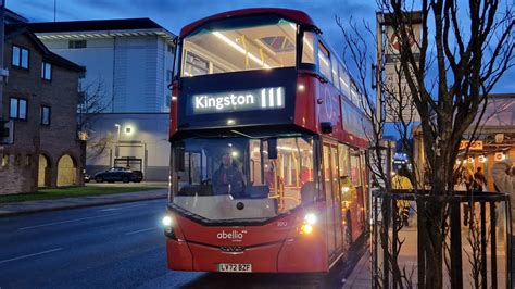 FULL ELECTROLINER JOURNEY LONDON BUS 111 HEATHROW CENTRAL KINGSTON