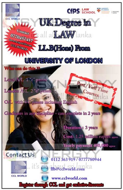 University Of London Llb Degree In Sri Lanka Synergyy