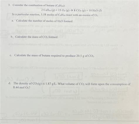 Solved Consider The Combustion Of Butane C H Chegg