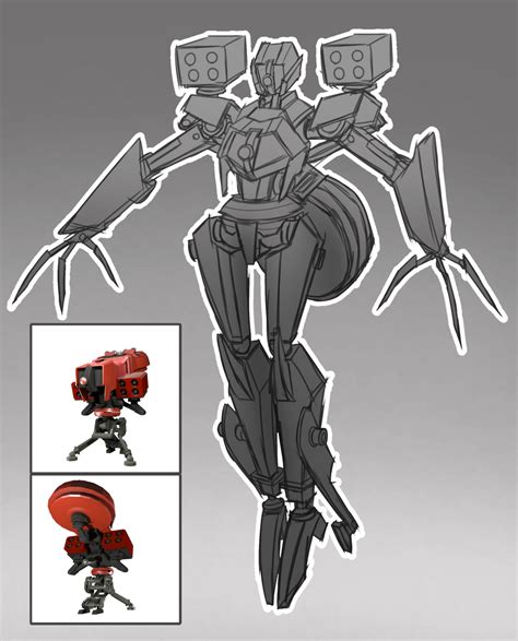 The Cut Mecha Level 4 Sentry Sketch Design Rtf2