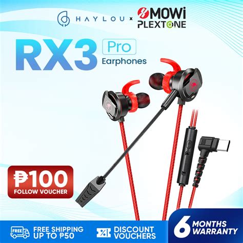 Plextone Xmowi Rx Pro Mm And Type C Gaming Earphones In Ear Dual