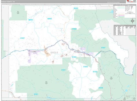 Eagle County, CO Wall Map Premium Style by MarketMAPS