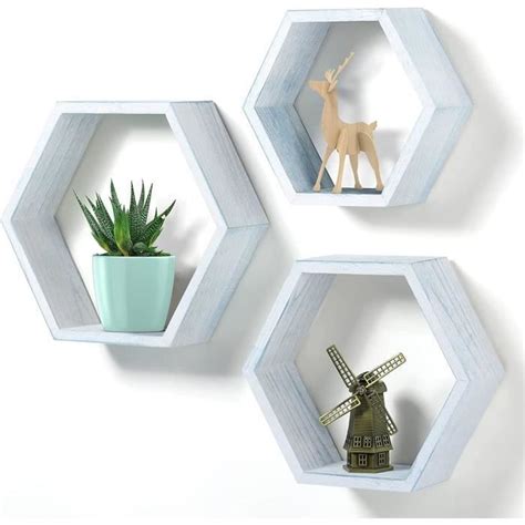 Lot De Tag Res Hexagonales Flottantes Pour Montage Mural En Nid D