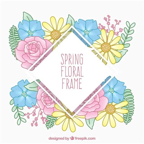 Free Vector Spring Floral Frame