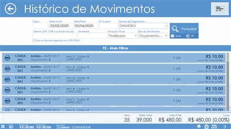 Histórico de Vendas Saurus Software Base de Conhecimento