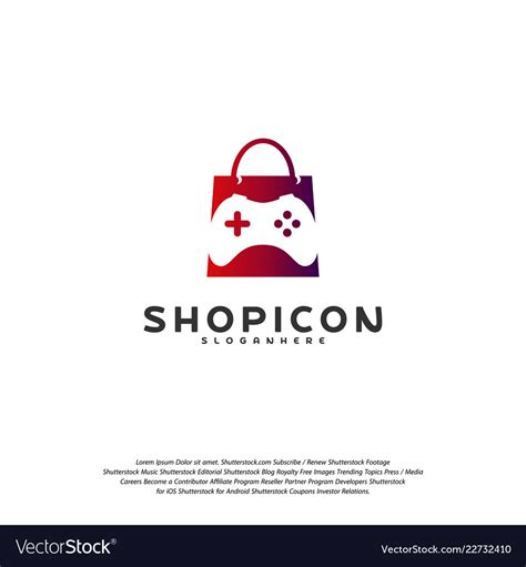 Game shop logo template design Royalty Free Vector Image