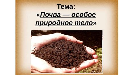 Почва особое природное тело online presentation