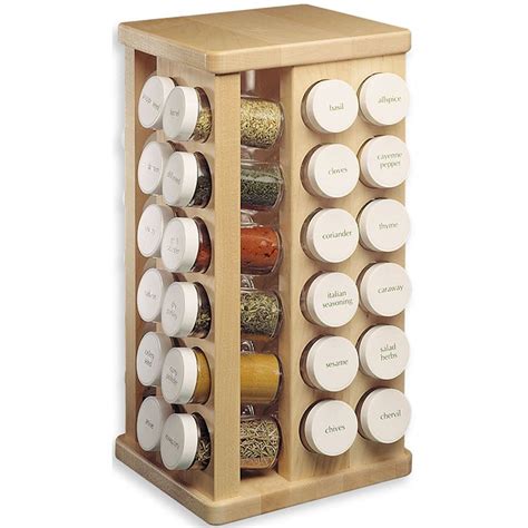 Maple Spice Carousel Spice Storage Spice Jars Spice Rack