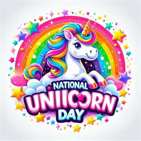 Premium Photo Illustrate Vector National Unicorn Day Post For Social