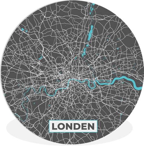 Wall Circle Wall Circle Indoor Londres Blauw Carte Plan D