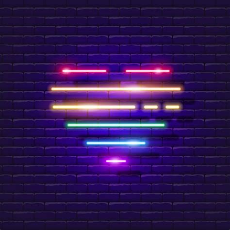 Coração lgbt neon para o orgulho gay Vetor Premium