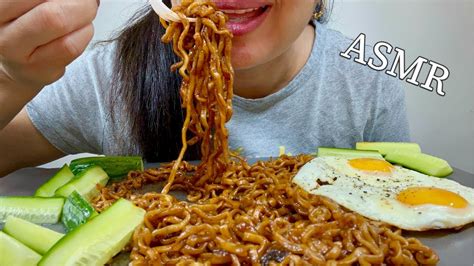 Asmr Spicy Black Bean Noodles No Talking Eating Sounds Youtube