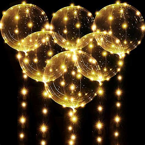 Buy GameXcel LED Light Up Balloons 6 Pack 20 Inch Clear Bobo Balloons