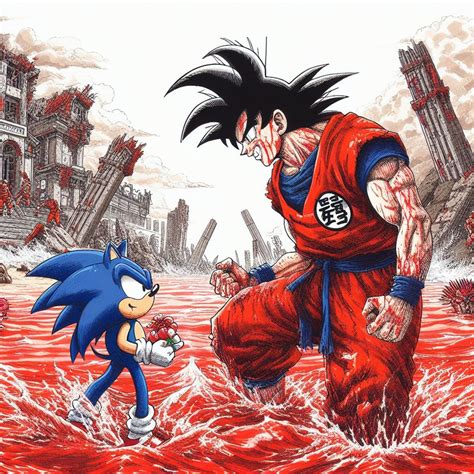 Sonic vs Goku by rubbe on DeviantArt