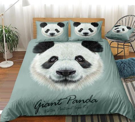 Giant Panda Bedding Set Giant Panda Quilt Comforter Quilt Piecing