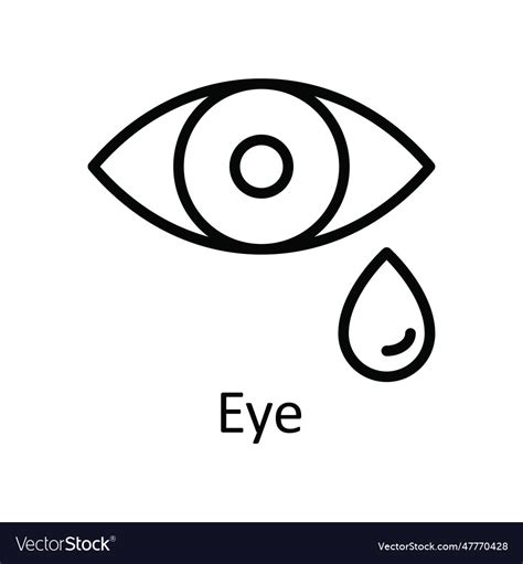 Eye outline icon design medi Royalty Free Vector Image