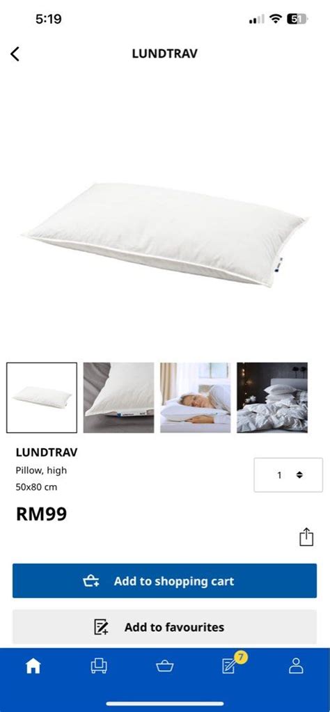 Ikea Lundtrav pillow, Furniture & Home Living, Furniture, Other Home ...