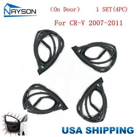 For Honda CR V 2007 2011 On Door 4PCS Door Rubber Seals