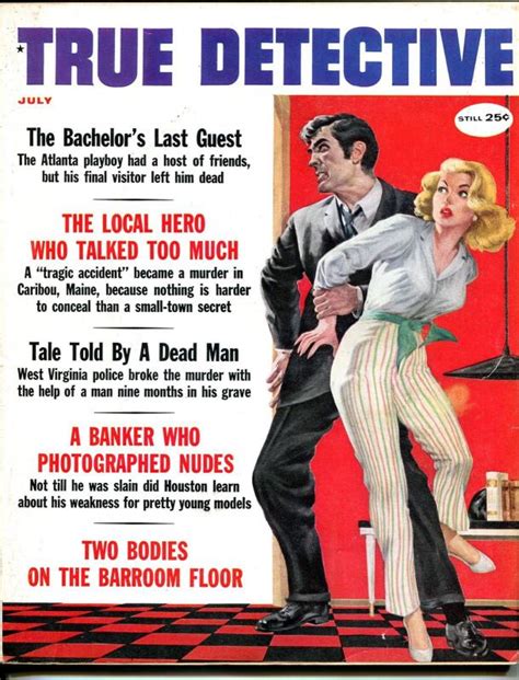 True Detective 7 1960 Spicy Girl Art Cover Fdr Crime Pulp Thrills Fn