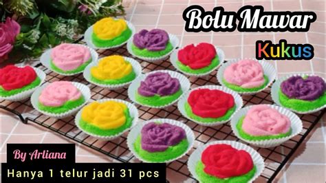 HANYA 1 TELUR JADI 31 PCS BOLU MAWAR KUKUS Arlianachannel8416