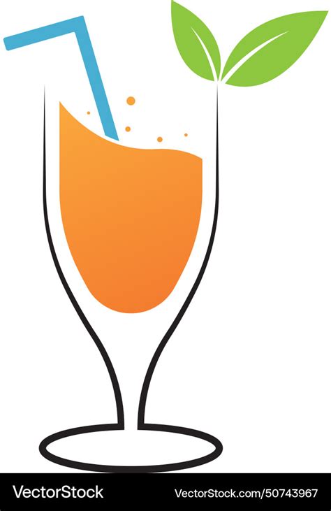 Orange juice logo icon Royalty Free Vector Image