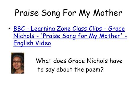 Praise Song For My Mother