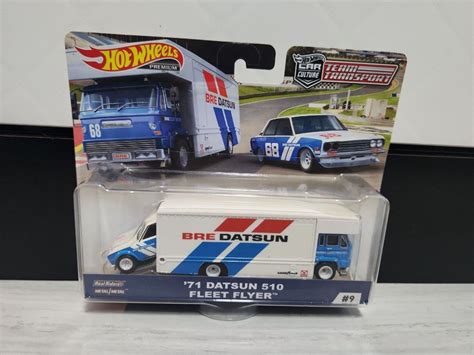 Hot Wheels Car Culture Team Transport 71 Datsun 510 W Fleet Flyer Hobbies Toys Toys Games
