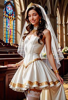 Beautiful Blonde Femboy Bride Femboy Art By Lurmsy Latina Fashion Gold Wedding Dress