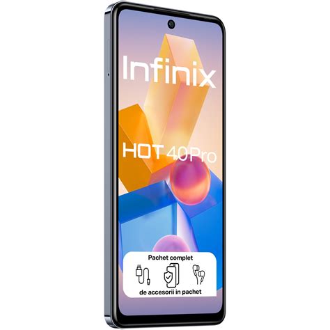 Telefon Mobil Infinix HOT 40 Pro 8GB RAM 256GB 4G Starlit Black EMAG Ro