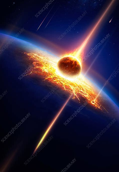 Asteroid Hitting Planet Earth