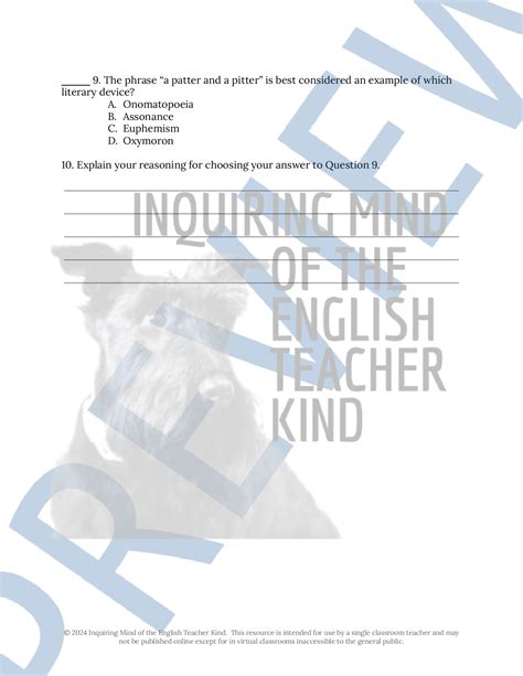 The Hobbit Chapter 5 Close Reading Analysis Worksheet | Teaching Resources