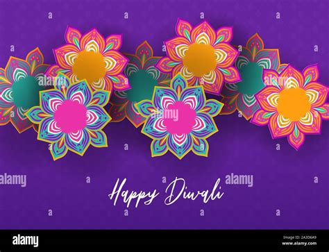 Happy Diwali festival greeting card illustration of traditional hindu ...