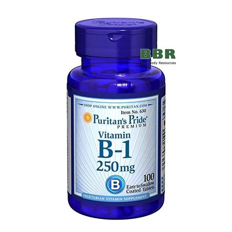 Vitamin B 1 250mg 100 Tabs Puritans Pride купити в Києві та Україні