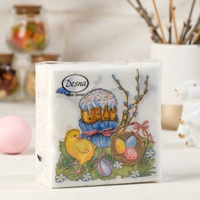 Купить пасхальные бумажные салфетки оптом и в розницу | Цена от 20.1 р ...