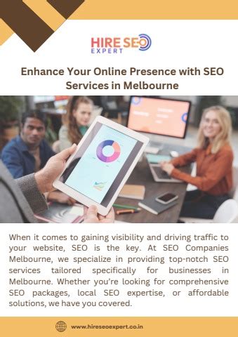 Enhance Your Online Presence With Seo Services In Melbourne