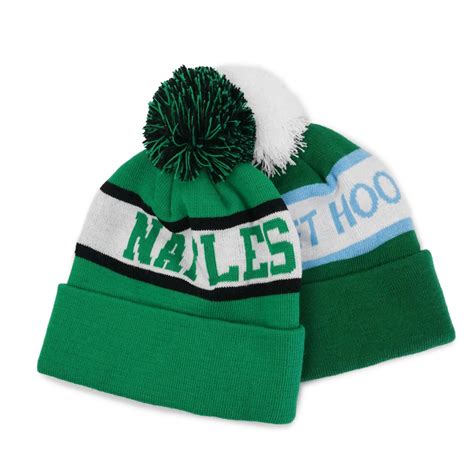 Custom Pom Pom Beanie Knit Hat Embroidered Your Own Logo Or Etsy