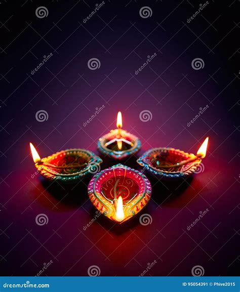 Diwali Oil Lamp Stock Image Image Of Indian Light India 95054391